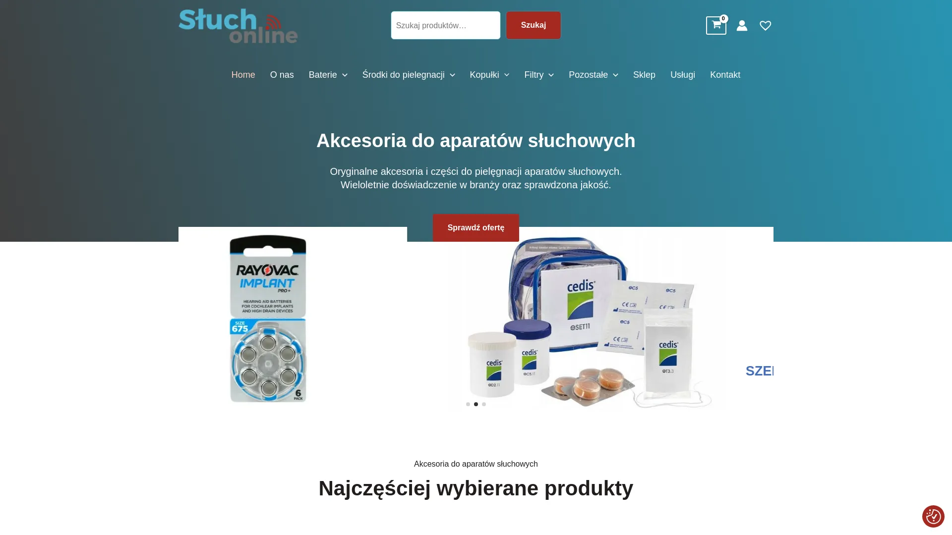 Zrzut ekranu As-Medica Centrum Aparatów Słuchowych