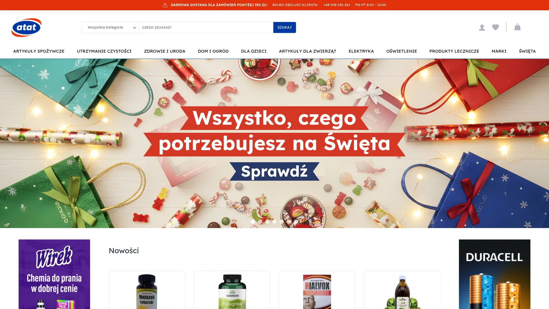 Zrzut ekranu Przedsiębiorstwo Handlowe A-T S.A.